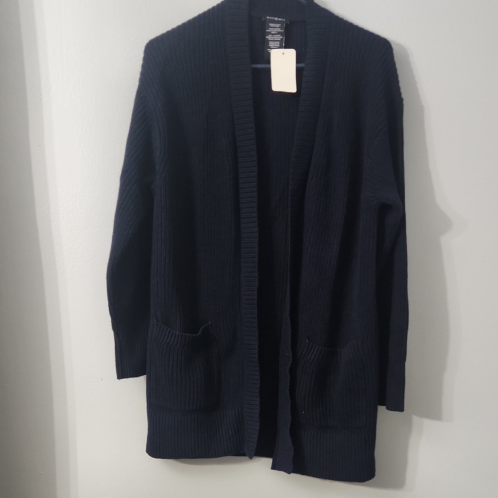 Elegant Navy Women's Cardigan Sweater